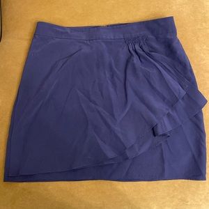 BCBG Maxazria navy blue silk mini skirt